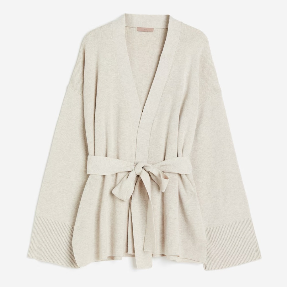 H&M Light Gray Open Cardigan